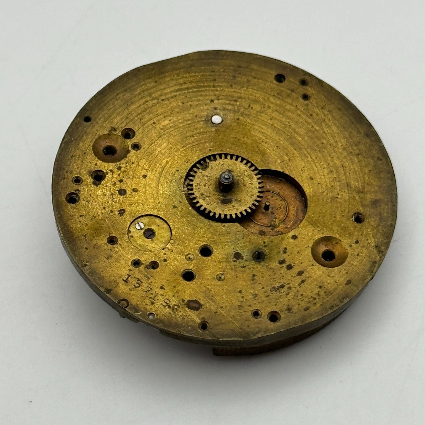 42.2mm Antique H Samuel Manchester Patent Balance Pocket Watch Movement PARTS