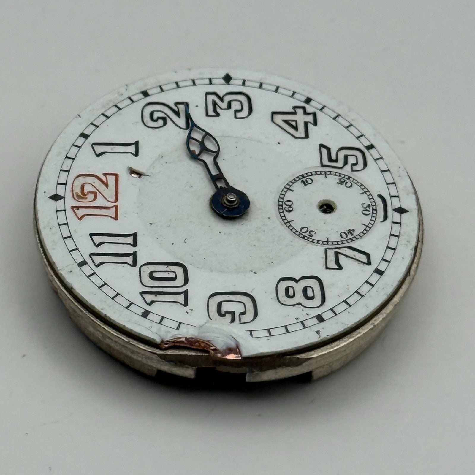 15 Jewels Trench Swiss Watch Movement Marvin 362 ? Vintage Parts Repair 29.8mm