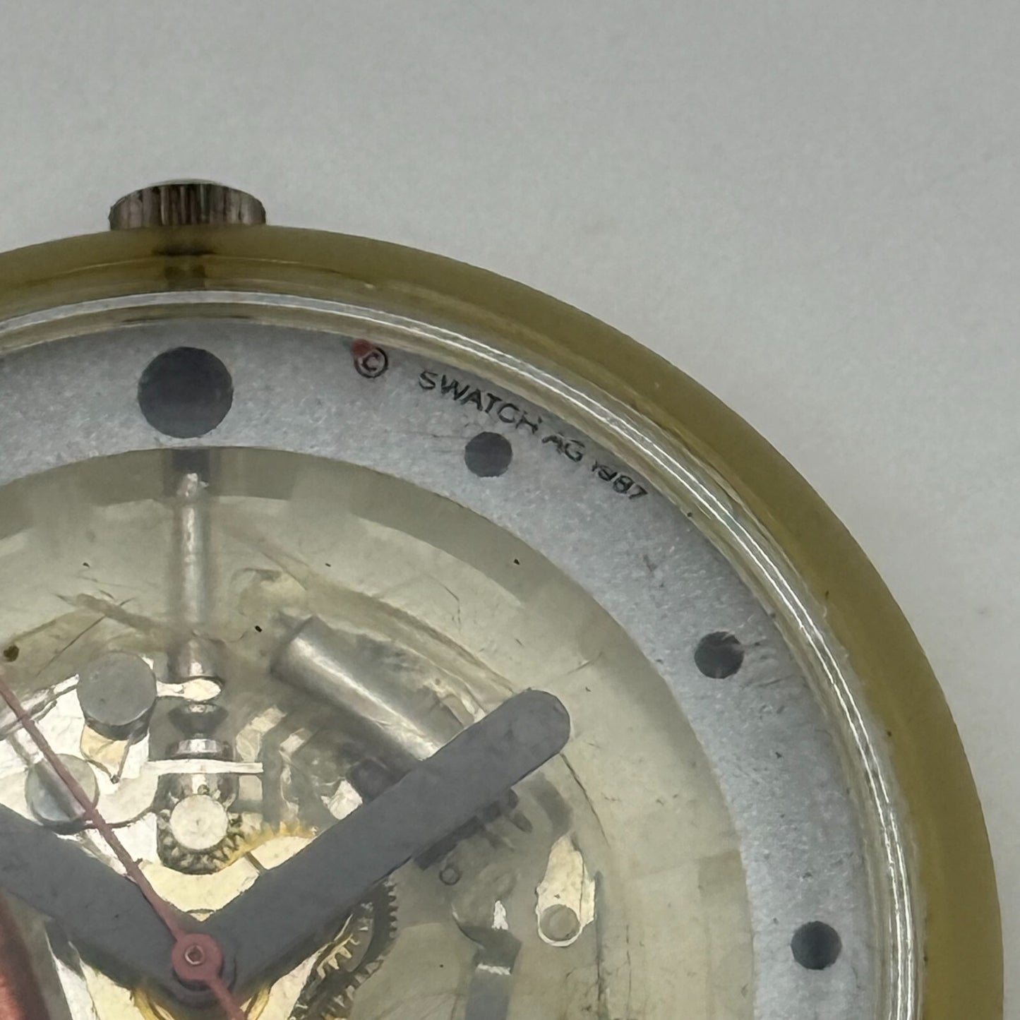 39mm Vintage 1987 Swatch Pop BK102 Hot Turq Watch UNTESTED PARTS REPAIR