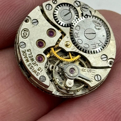 19.7mm Running H Samuel Record Cal 103 Manual Wind Watch Movement PARTS SPARES