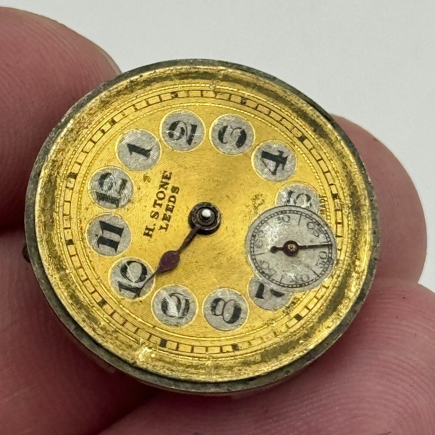 23.6mm H Stone Leeds 15 Jewels Sub Seconds Manual Wind Watch Movement For PARTS