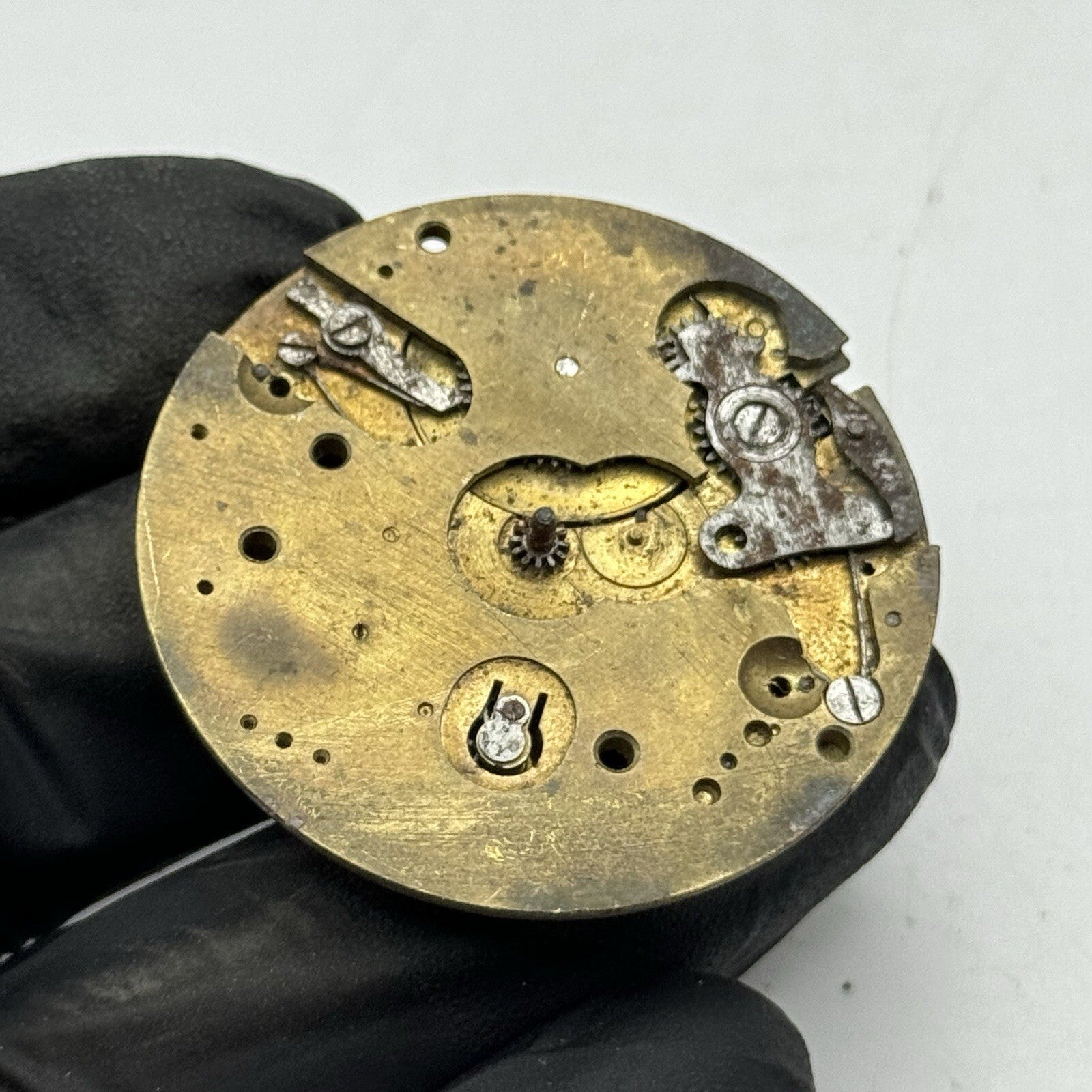 41.2mm Unidentified Swiss Antique Pocket Watch Movement FOR PARTS