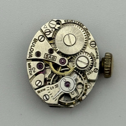 13.1mm Running Vintage Ladies Bulova 5AB Manual Wind Swiss Watch Movement PARTS