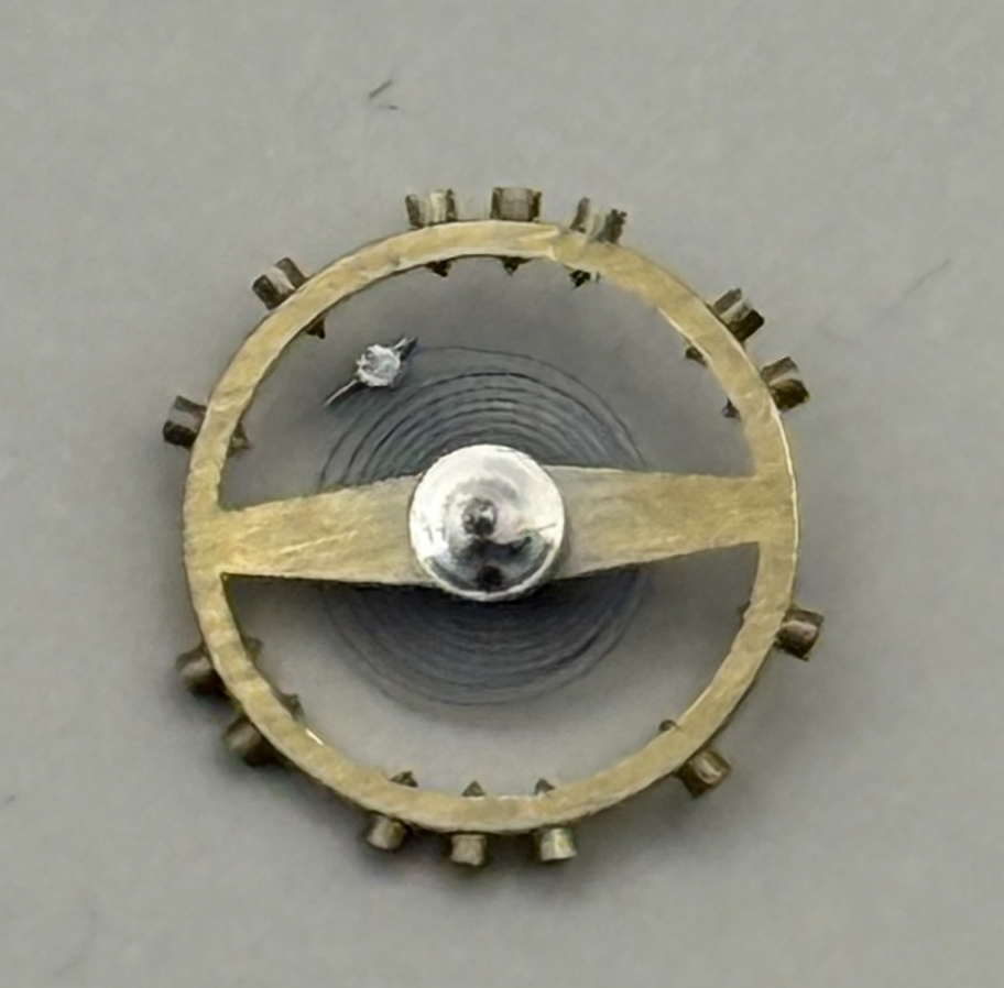 FEF 270 Balance Wheel Complete And Spring  5¼’’’ 73 M Watch Movement Parts NOS