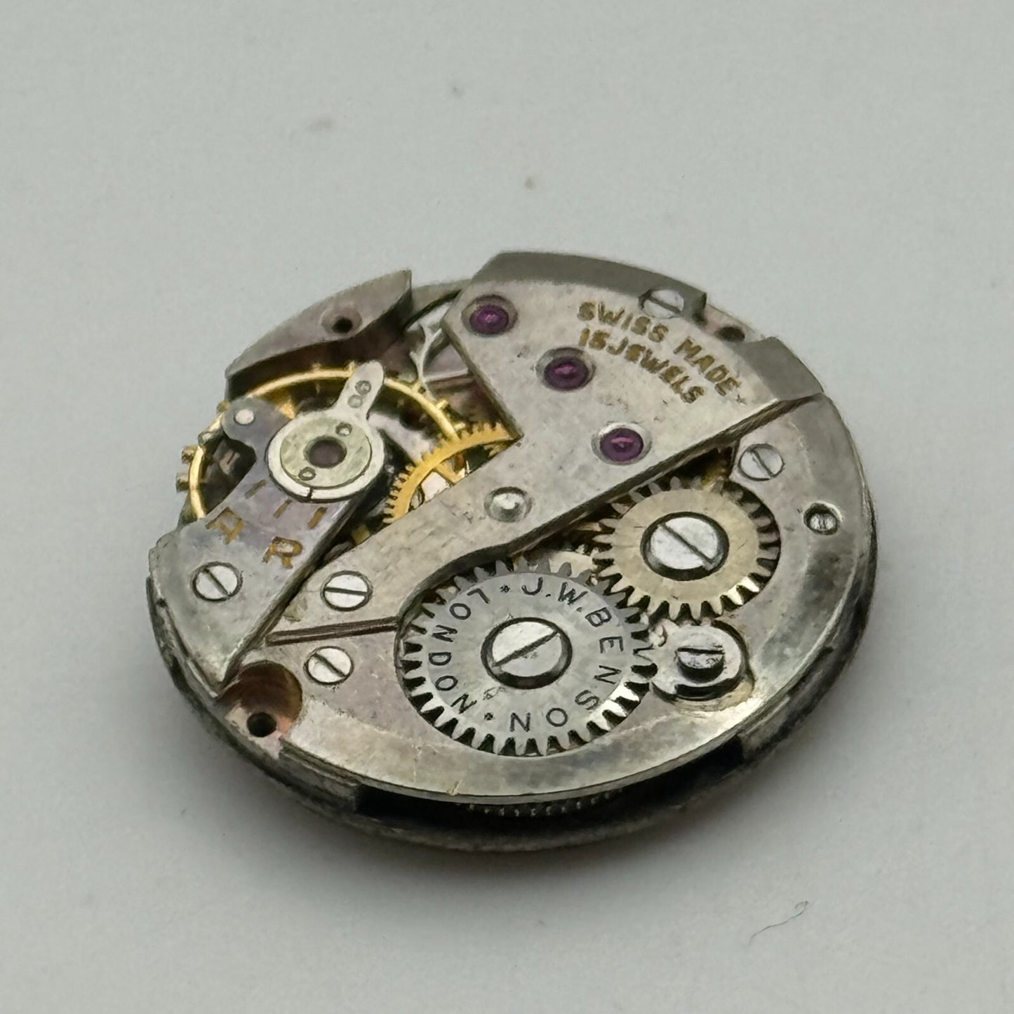 19.7mm J W Benson ETA 980 Manual Wind 15 Jewels Swiss Made Watch Movement PARTS