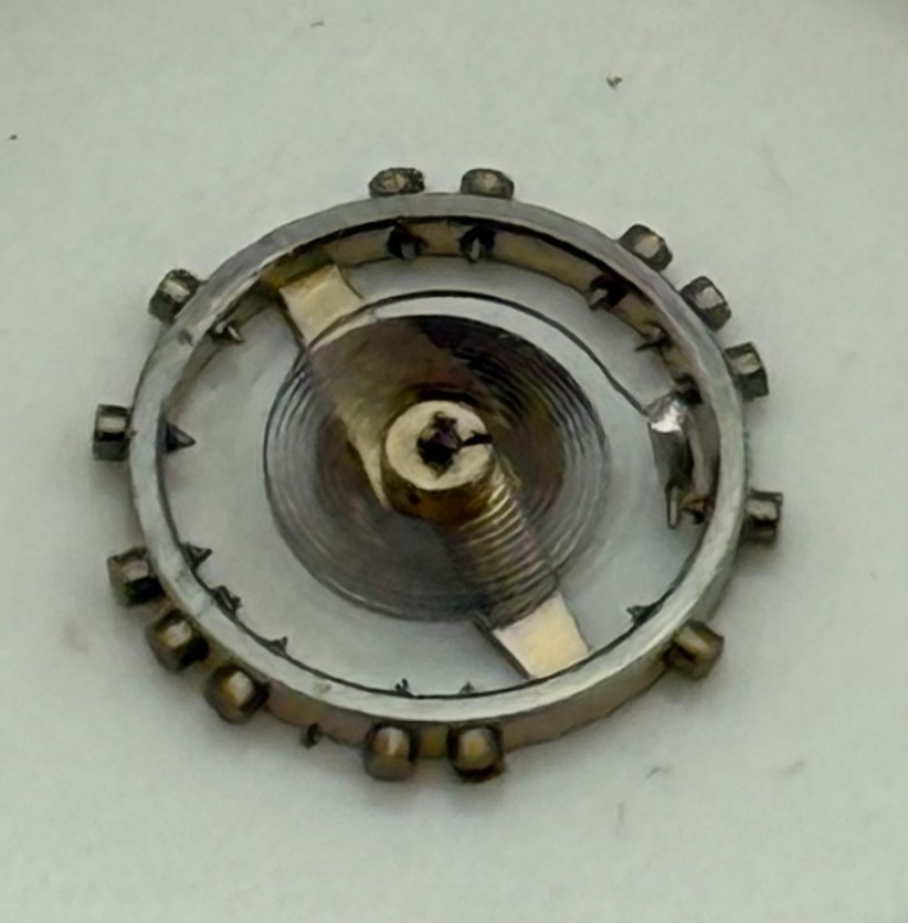 AS 1677 Balance Wheel Complete And Spring  5½’’’ 1225 M Watch Movement Parts NOS