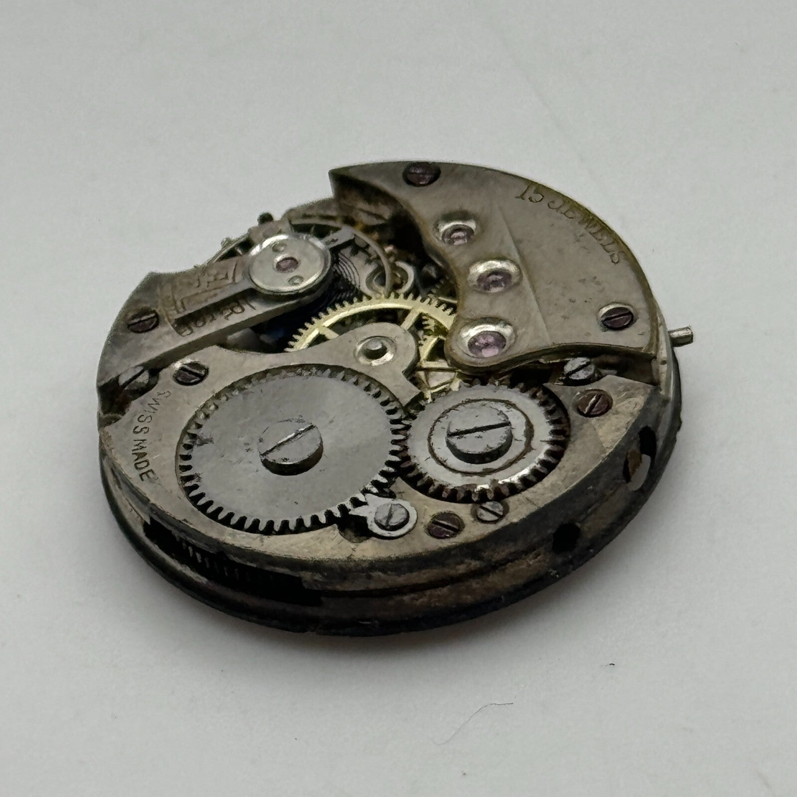 23.6mm Baume B & Co 15 Jewels Trench Watch Movement Manual Wind Swiss PARTS