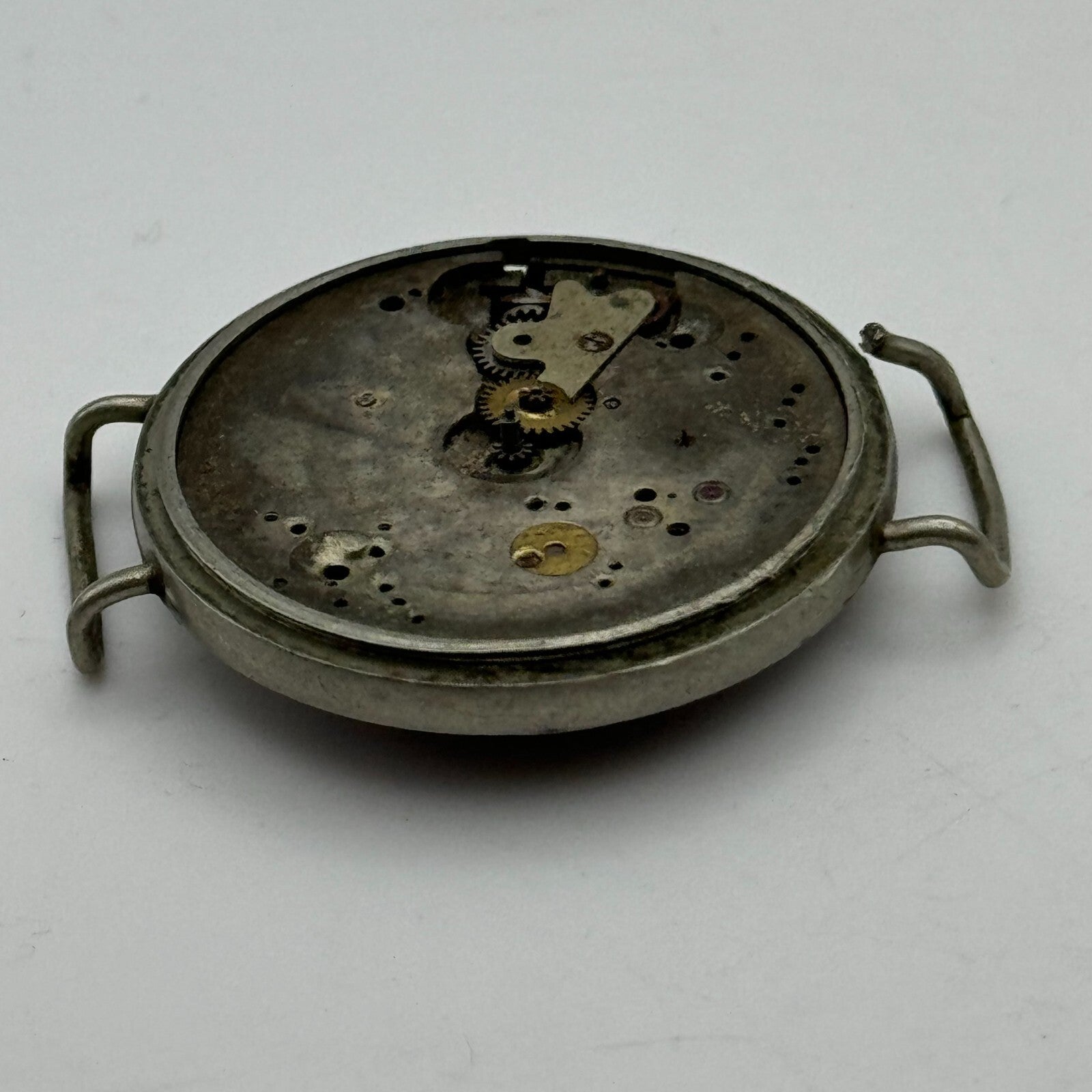 33.6mm Unidentified 15 Jewels Men's Trench Watch Movement Manual Wind PARTS
