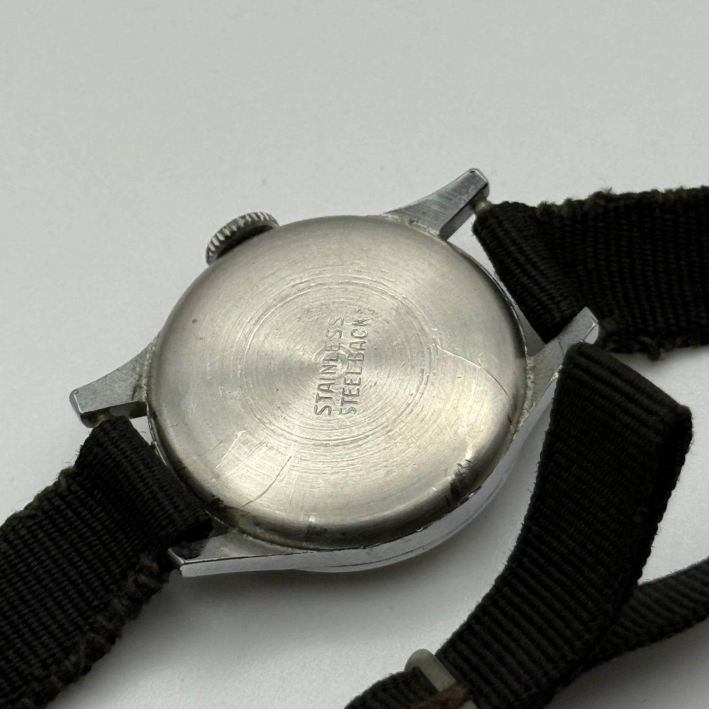 21mm Vintage Yeoman 15 Rubis Ladies Art Deco Fabric Strap Manual Watch PARTS