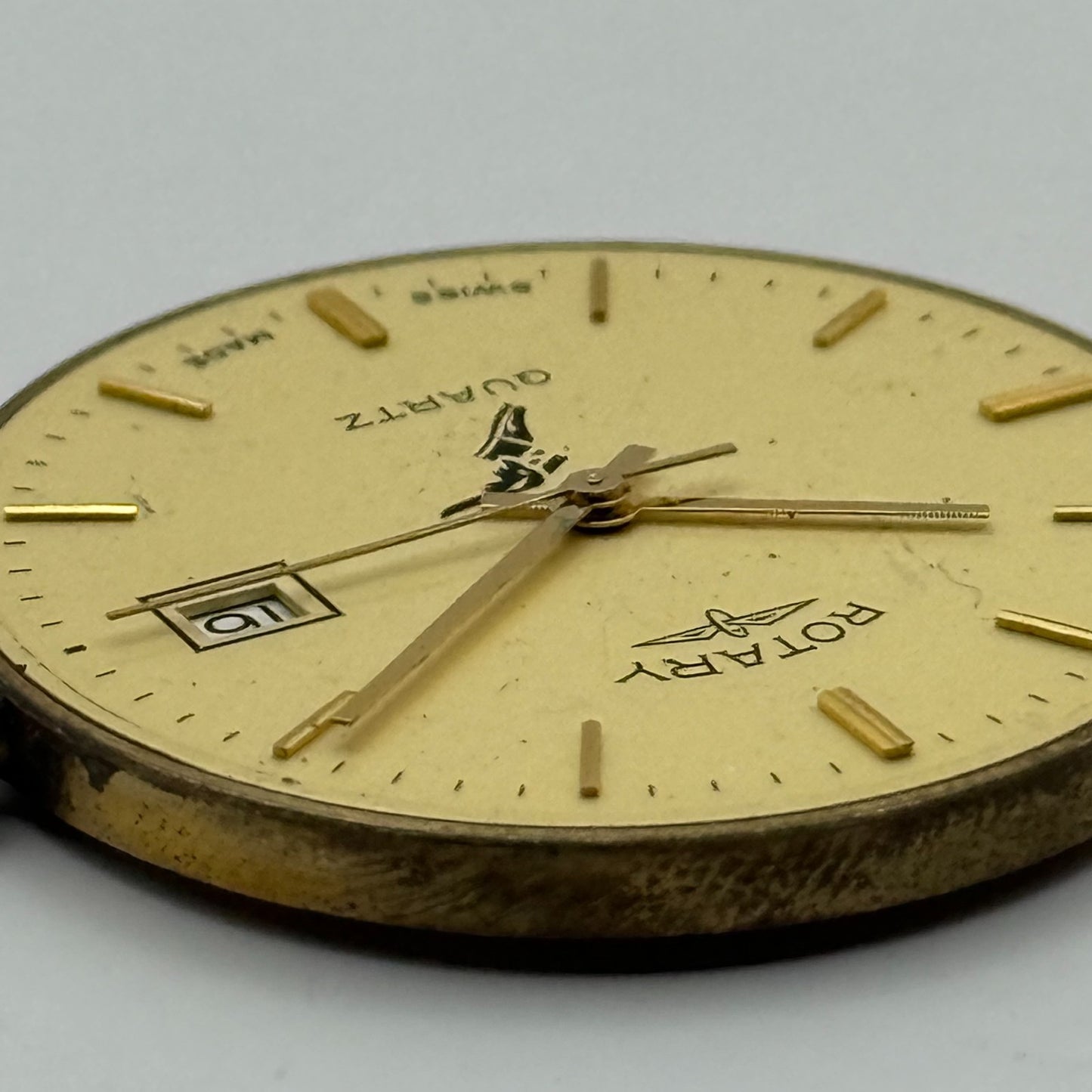 ETA 955.414 Quartz Watch Movement Rotary Date Vintage Swiss Parts Repair 30.9mm