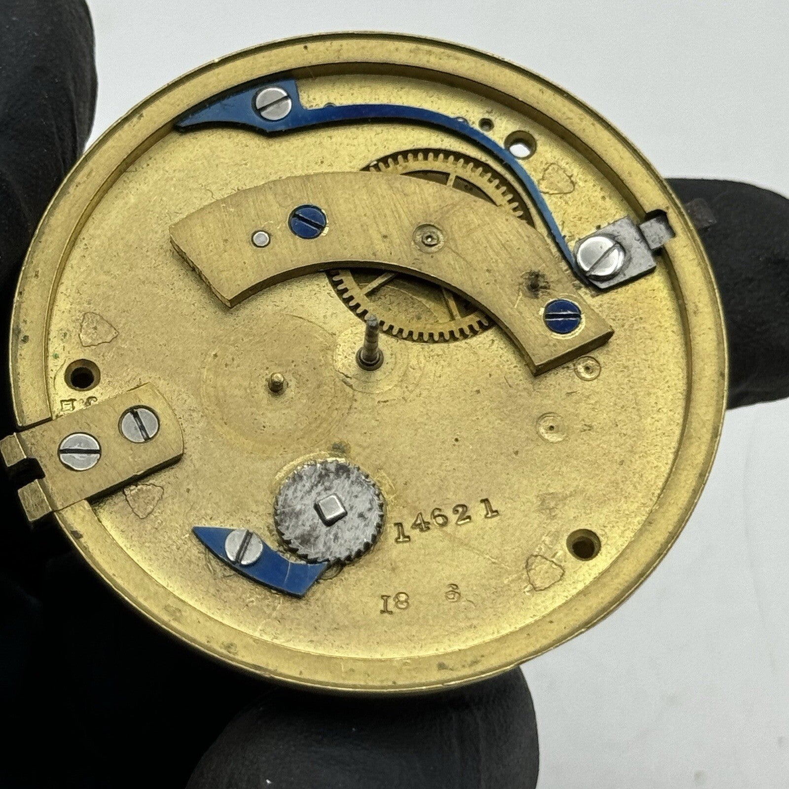 47.5mm Elias Wolfe Fusee Quality Pocket Watch Movement FOR PARTS Restoration