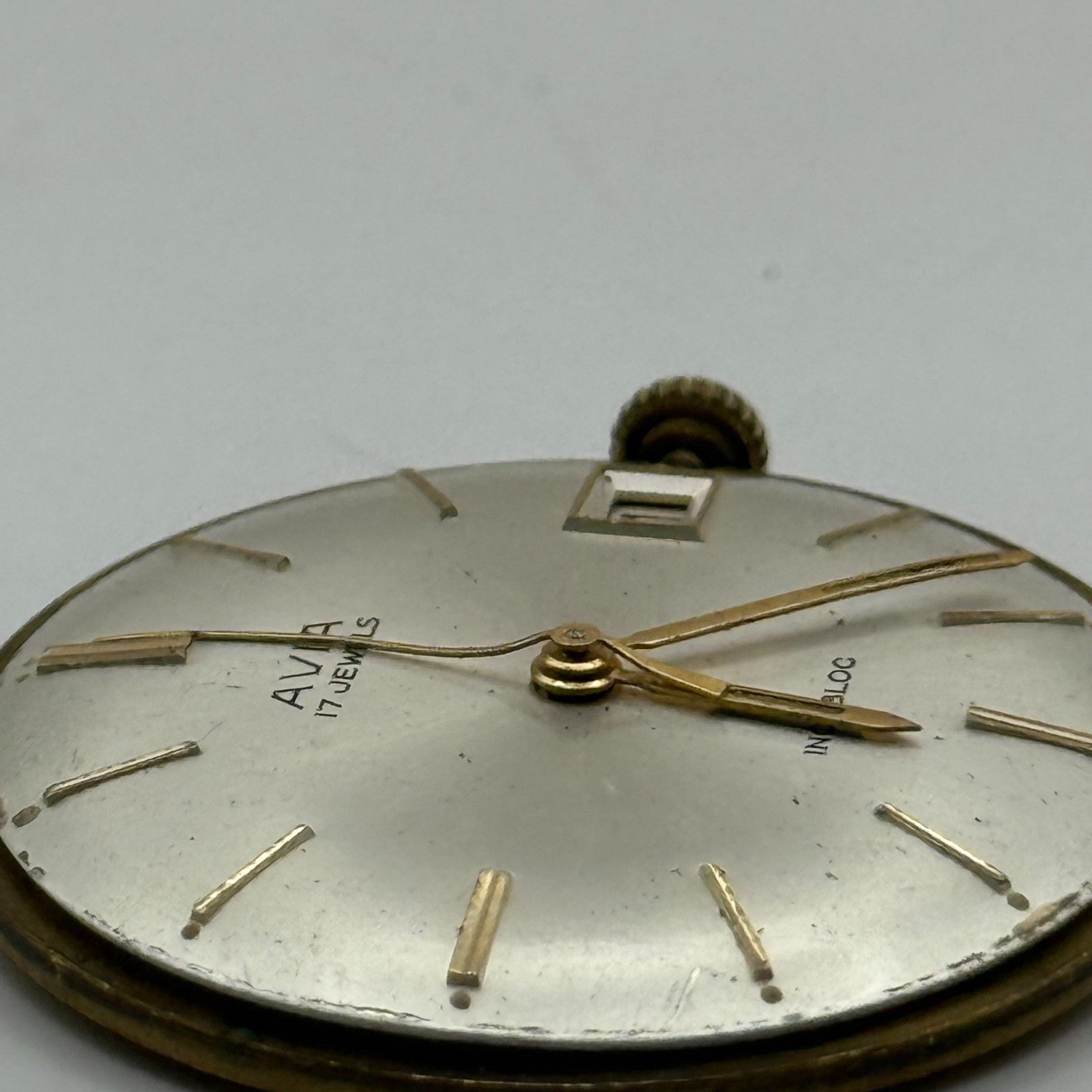 ETA 2408 Watch Movement Avia Manual Wind Vintage Swiss Parts Repair 31.4mm