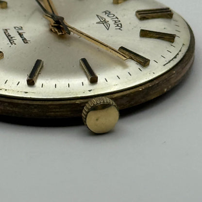 AS 2061 Date Watch Movement Rotary Manual Wind Vintage Swiss Parts Repair 25.5mm
