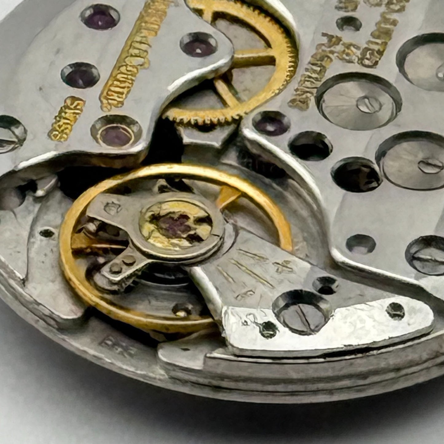 Jaeger Le Coultre 895 Thin Watch Movement Square Dial Vintage Parts Repair 21mm