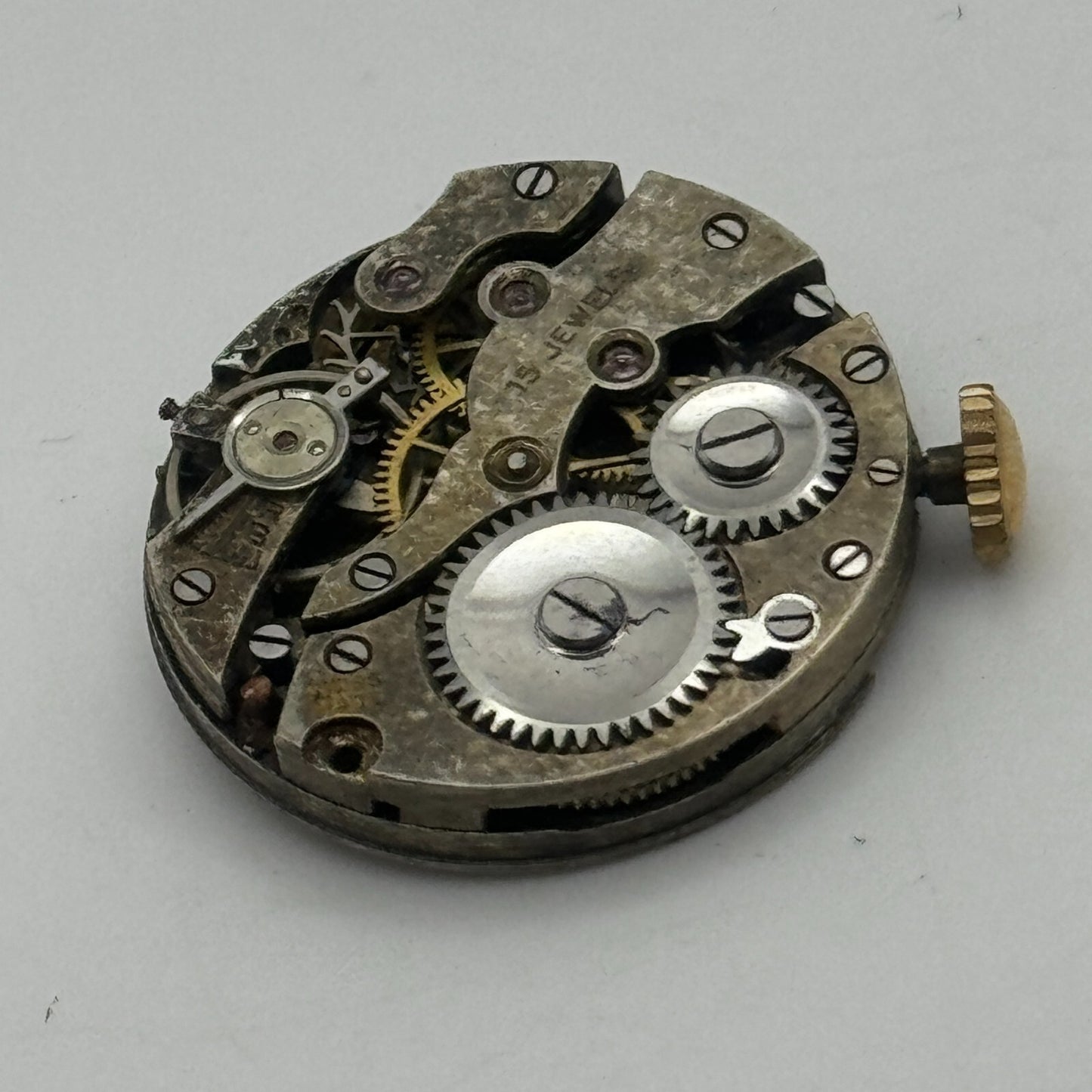 23.7mm AS A Schild 15 Jewels Trench Watch Movement Manual Wind Swiss PARTS SPARE