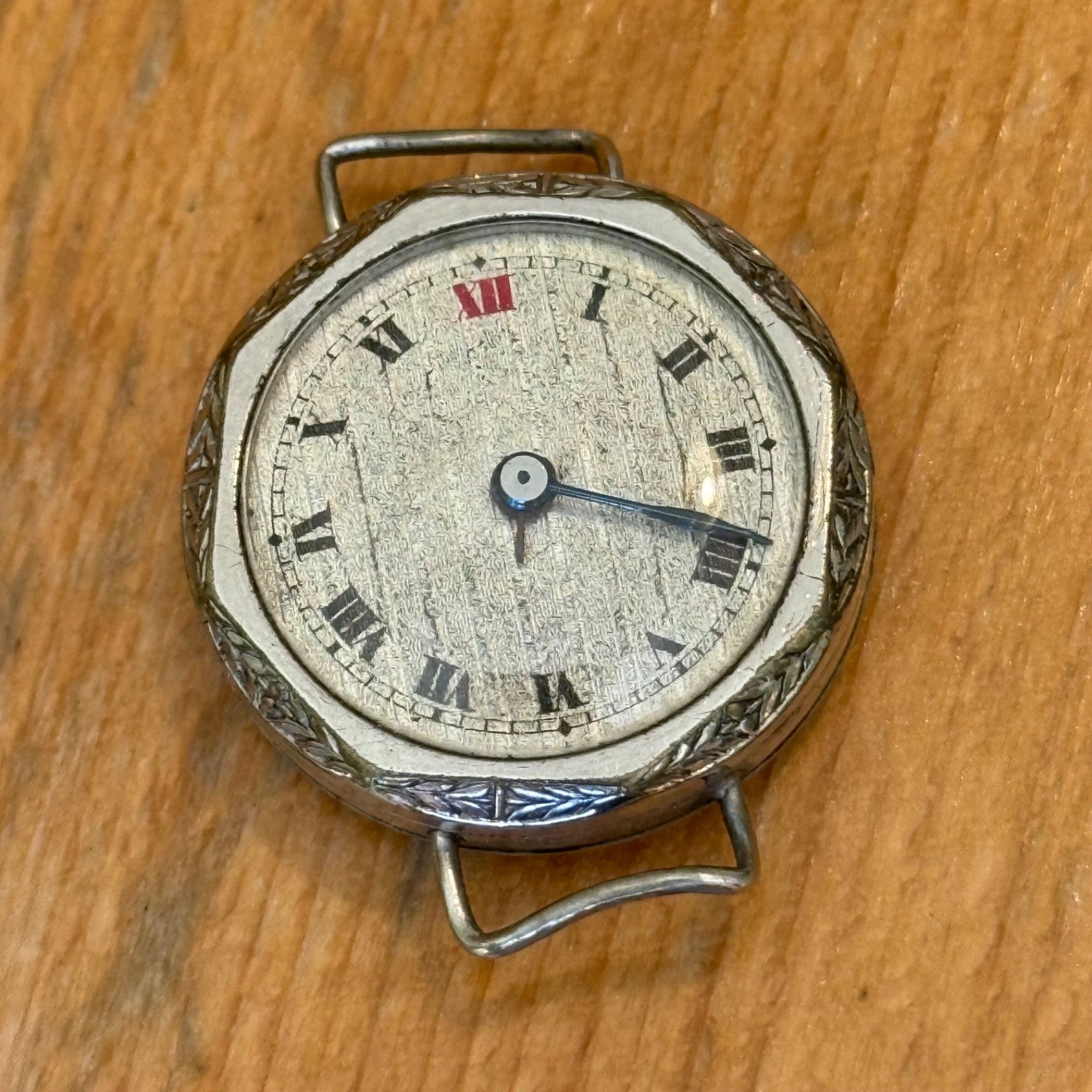 26mm Vintage Art Deco Trench Watch Swiss Made Manual Wind For PARTS / REPAIR