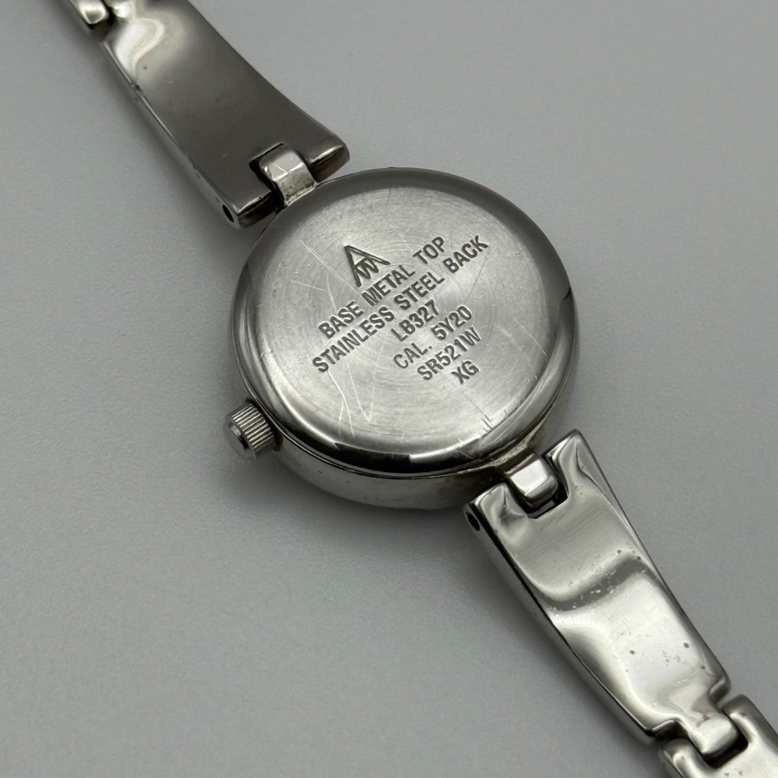 Working Accurist Ladies Purple Dial Silver Tone 19mm Quartz Watch LB327 Japan