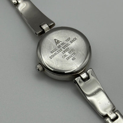 Working Accurist Ladies Purple Dial Silver Tone 19mm Quartz Watch LB327 Japan