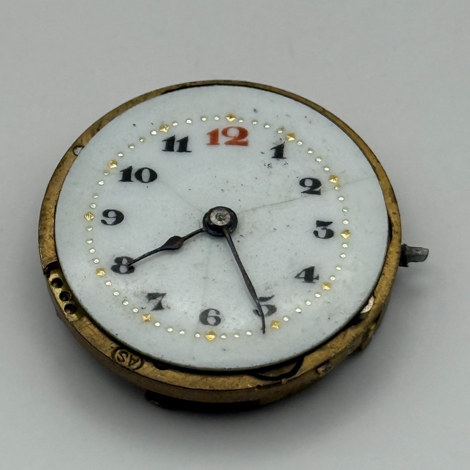 AS A Schild Antique Watch Movement Manual Wind Vintage Swiss Parts Repair 24.7mm