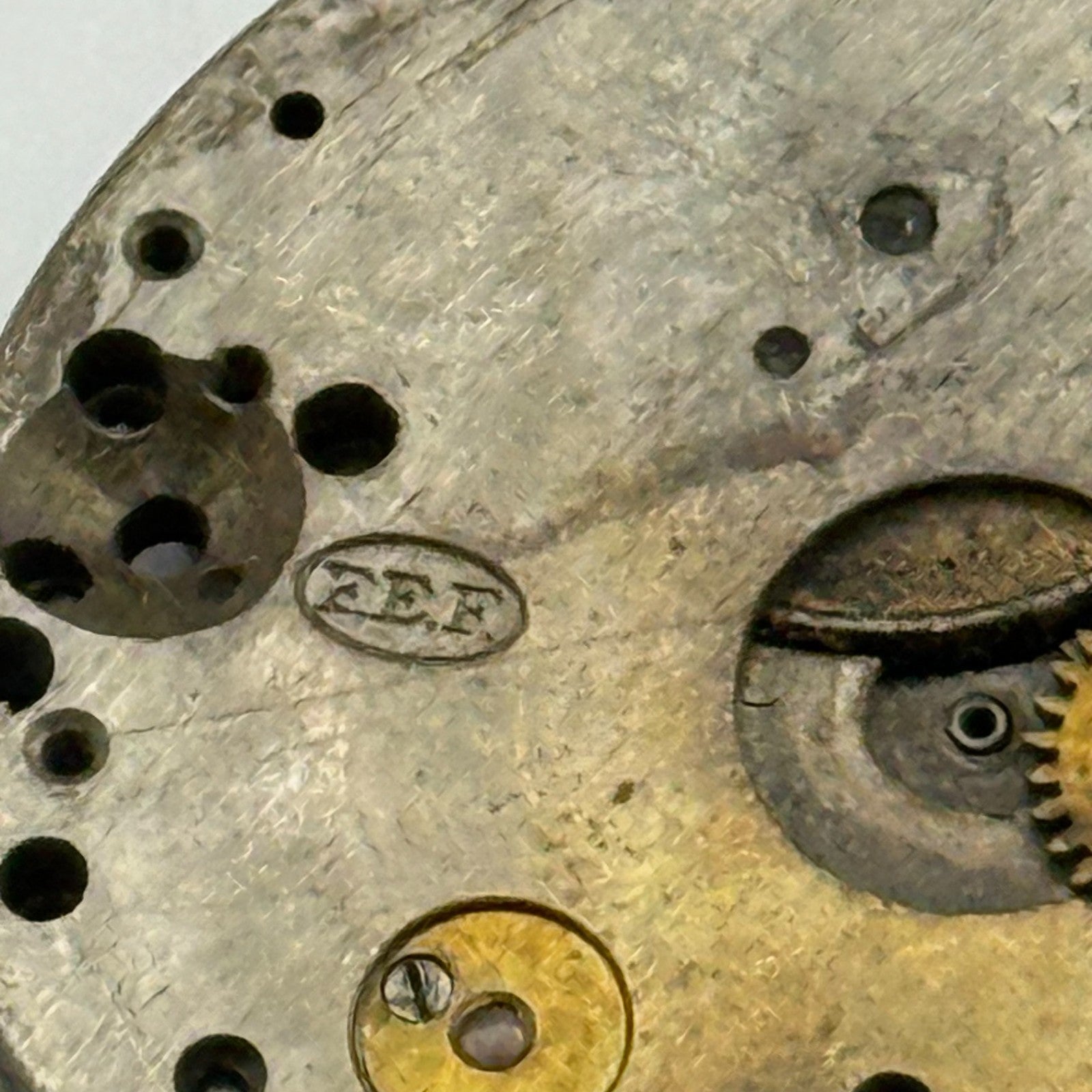 FEF Trench 15 Jewels Watch Movement Manual Wind Vintage Parts Repair 29.5mm