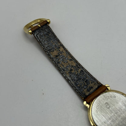 30mm Working Ladies Vintage Courreges Paris 5Y31-1000 Gold Plated Quartz Watch