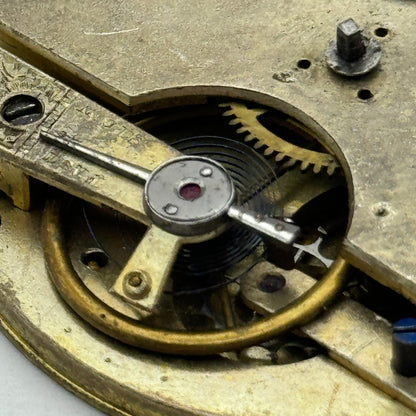 47.6mm Antique Muret Geneve Key Wound Pocket Watch Movement PARTS REPAIR SPARES