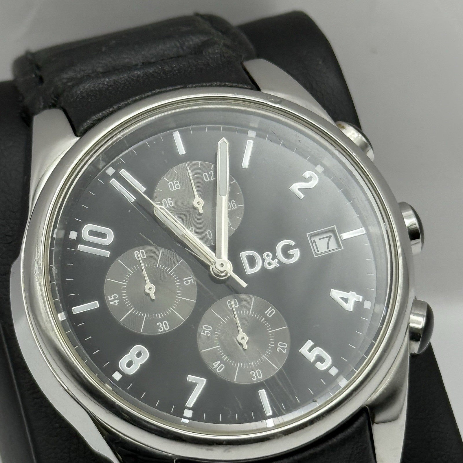 Dolce & Gabbana D&G 40mm Working Quartz Watch Date Display Stainless Steel