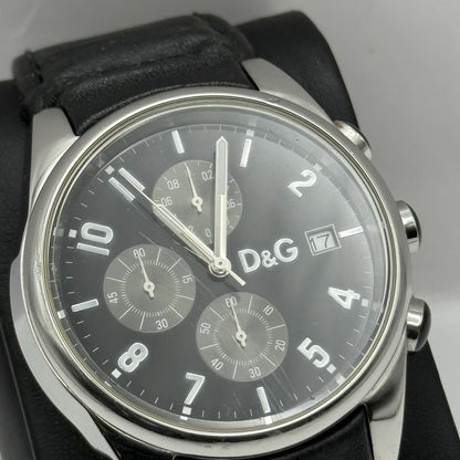 Dolce & Gabbana D&G 40mm Working Quartz Watch Date Display Stainless Steel