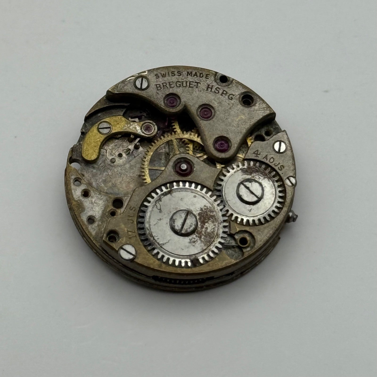 Breguet HSPG Watch Movement Manual Wind Vintage Swiss Incomplete Parts 23.6mm