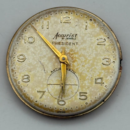 AS 1002 984 Watch Movement Accurist President Manual Wind Vintage Parts 29.7mm