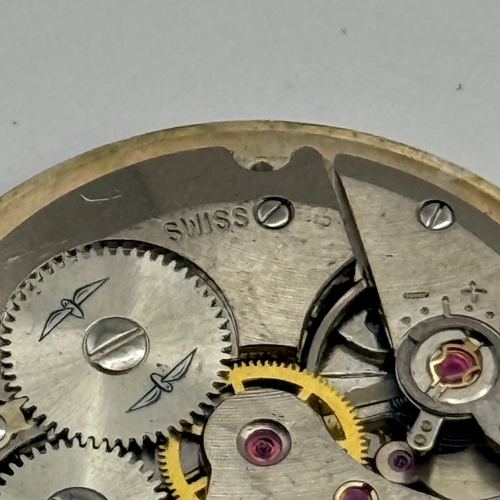 AS 1702/03 Rotary Date Watch Movement Manual Wind Vintage Parts Repair 25.8mm