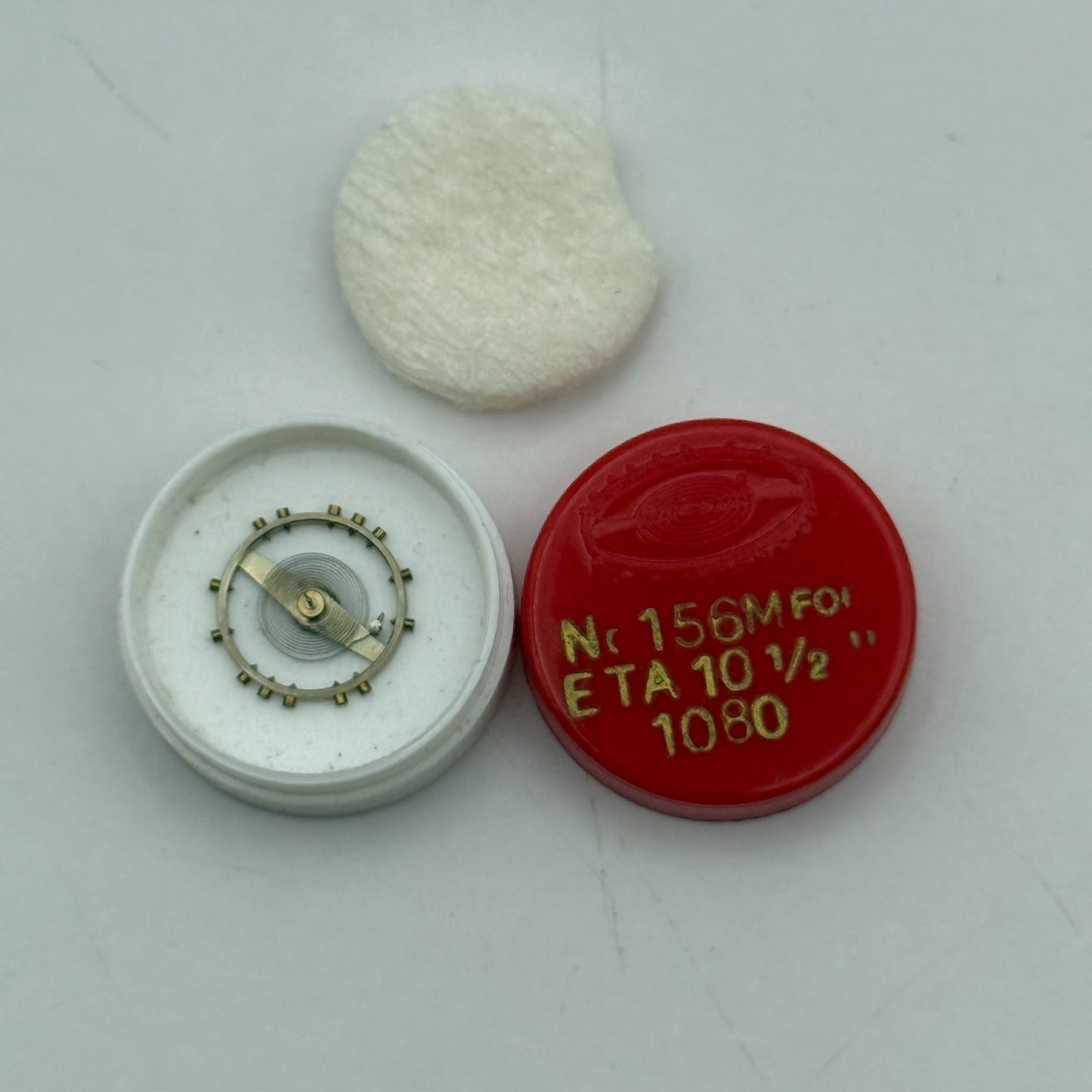 ETA 1080 Balance Wheel Complete And Spring 10 1/2''' 156 M Watch Movement Parts 