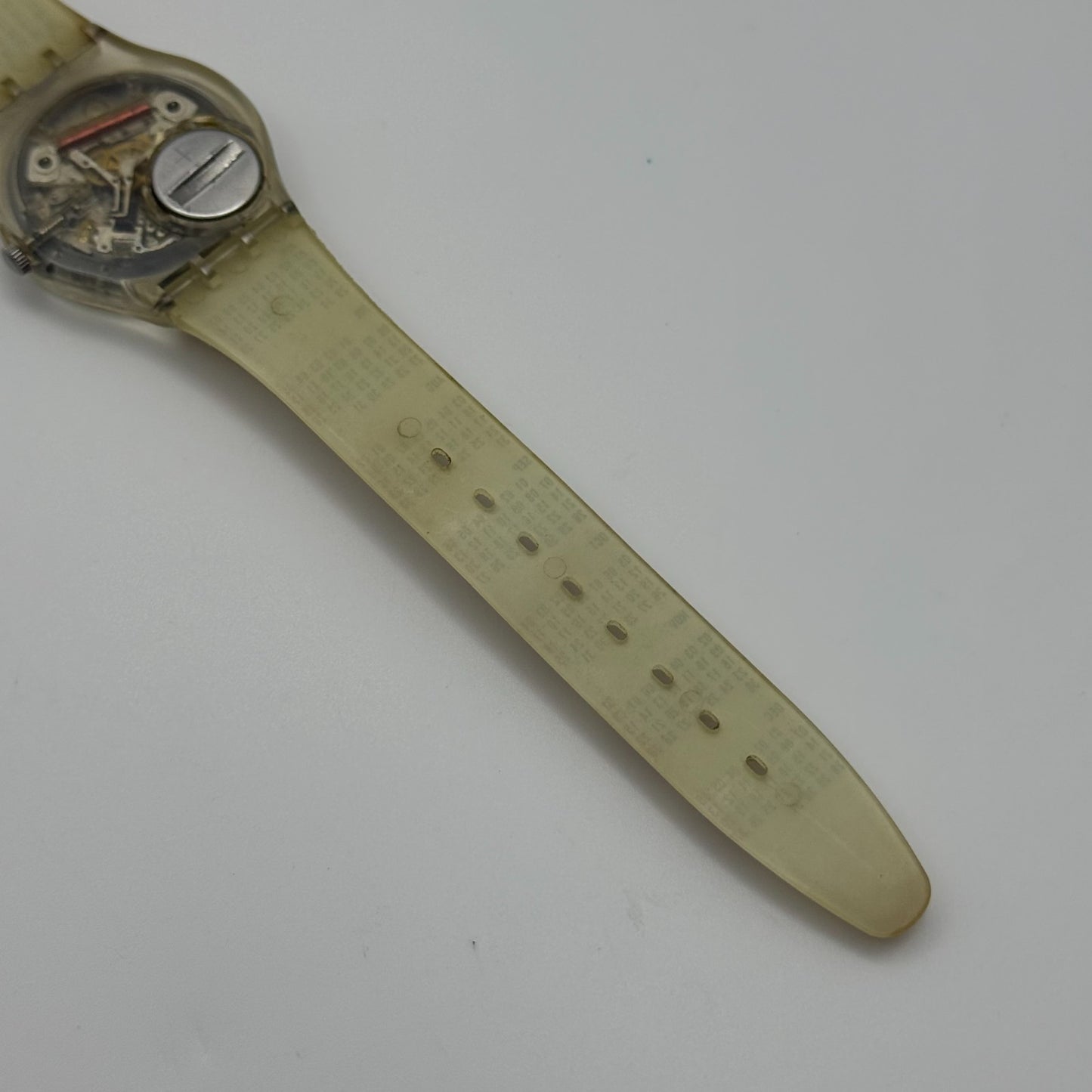 1998 Swatch Calendarium GK726 Quartz Watch Date White Dial Swiss + Box 33mm