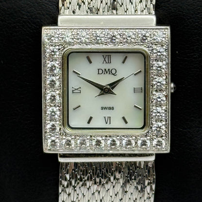 23mm Working Ladies DMQ Jewelled DQCZ Silver Tone Quartz Watch 6 Inches
