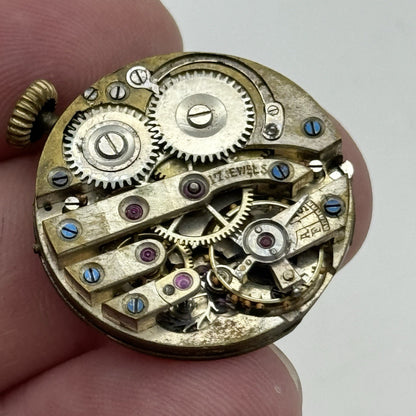 24.9mm Unidentified High Grade 17 Jewels Trench Watch Movement Manual Wind PARTS