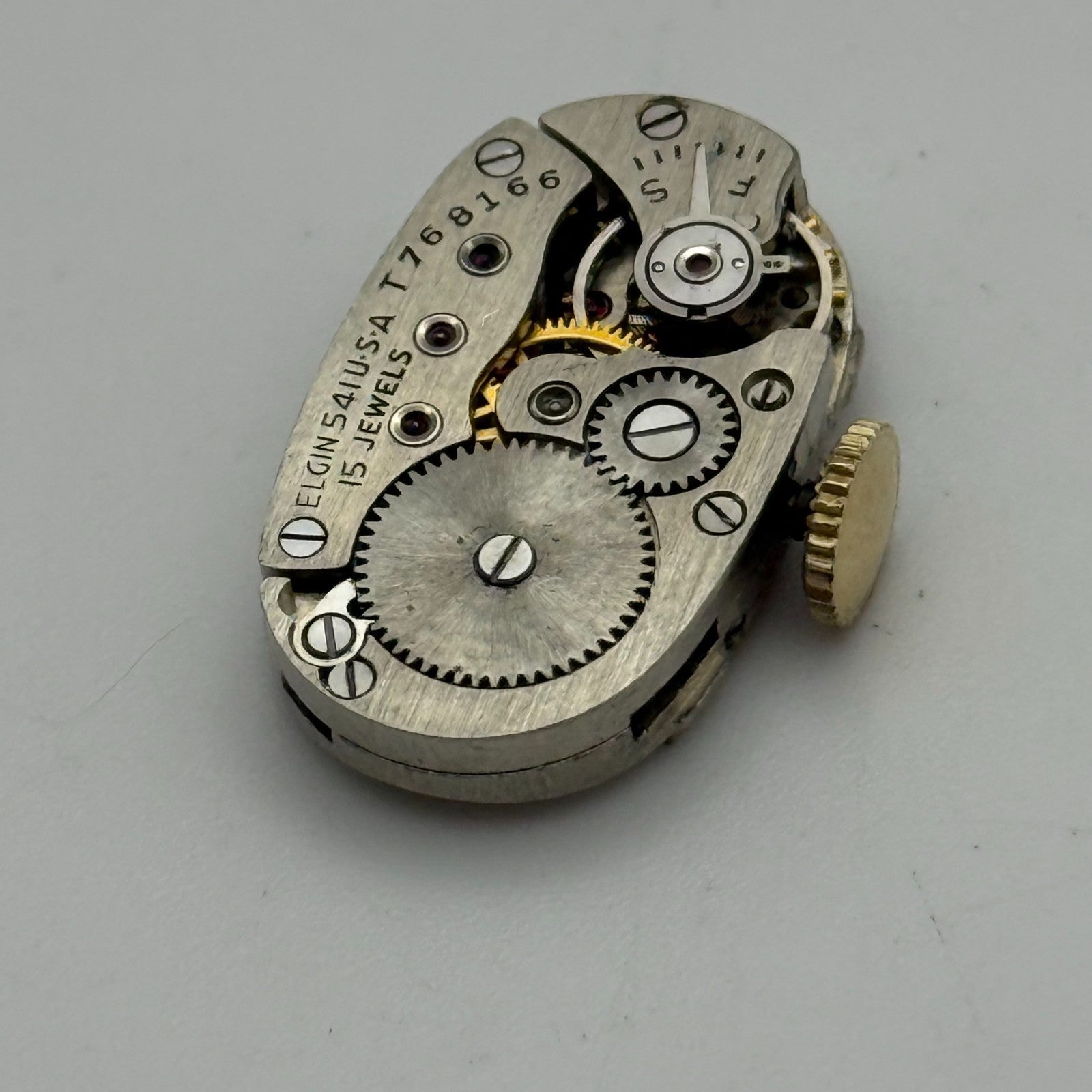 RUNNING 1945 Vintage 21/0s Elgin 541 Model 2 American Watch Movement FOR PARTS