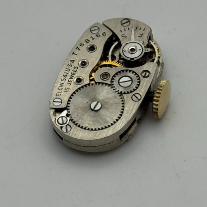 RUNNING 1945 Vintage 21/0s Elgin 541 Model 2 American Watch Movement FOR PARTS