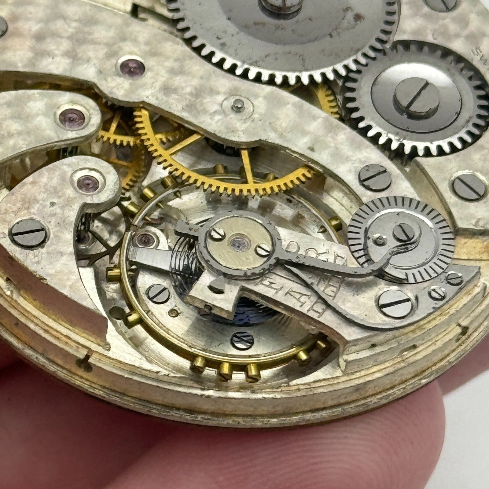 43mm High Grade Open Face W Hinds London LTD Pocket Watch Movement PARTS