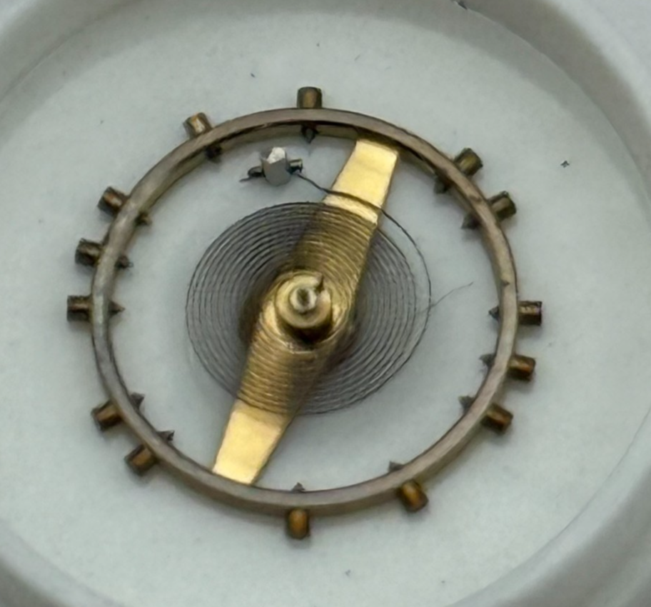 FHF 28 Balance Wheel Complete And Spring Inca 345 M Watch Movement Parts NOS