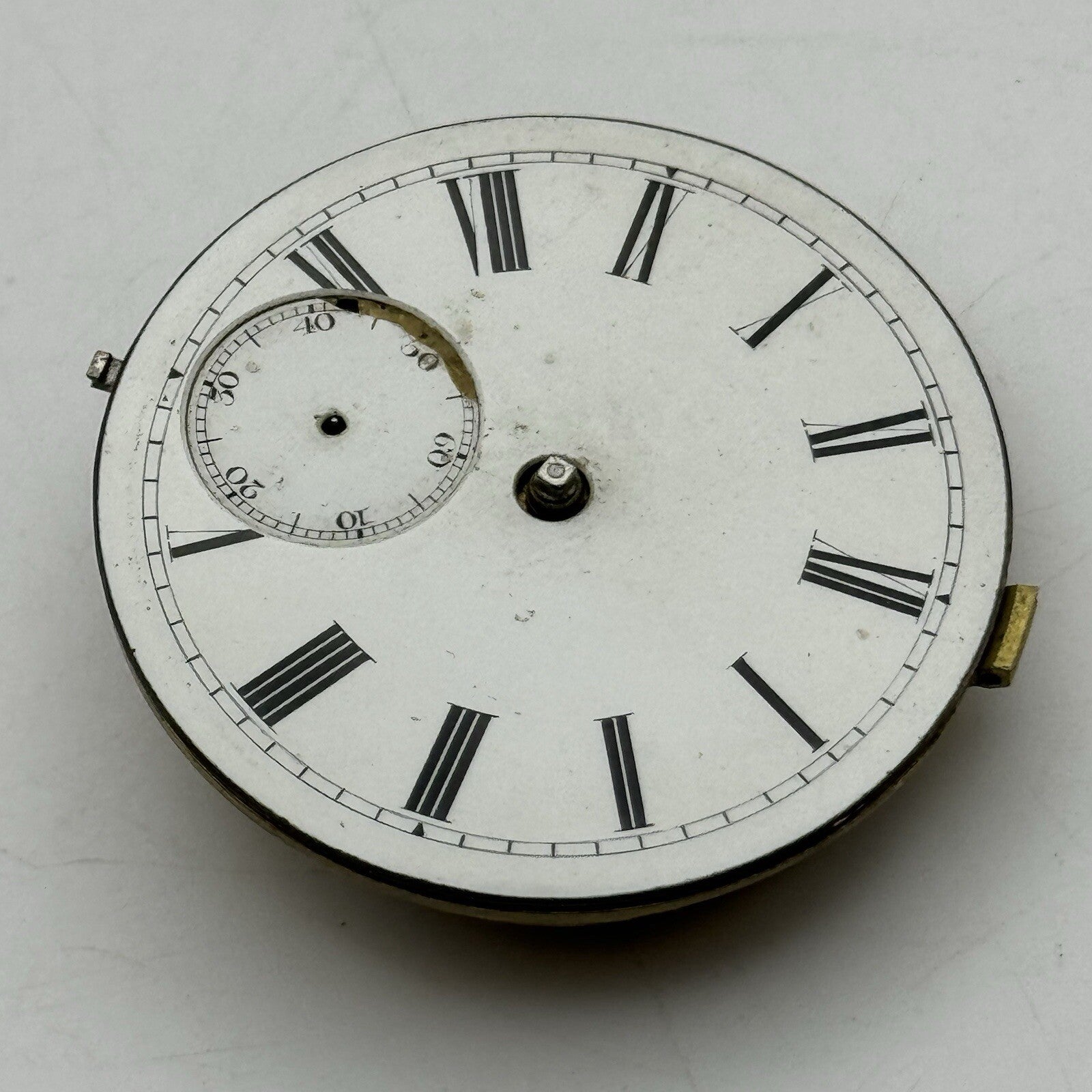 43mm Manual Wind E Johnson & Son Derby Pocket Watch Movement Dial FOR PARTS
