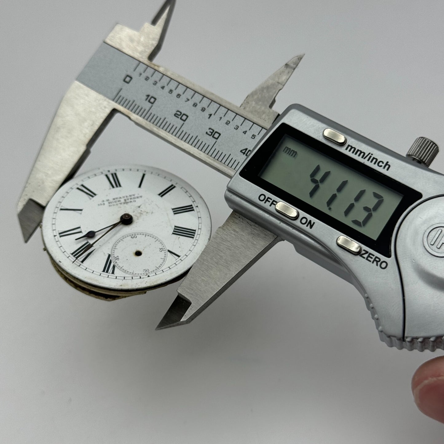 41.1mm J H Stanley Deptford Balance Intact Key Wound Pocket Watch Movement PARTS