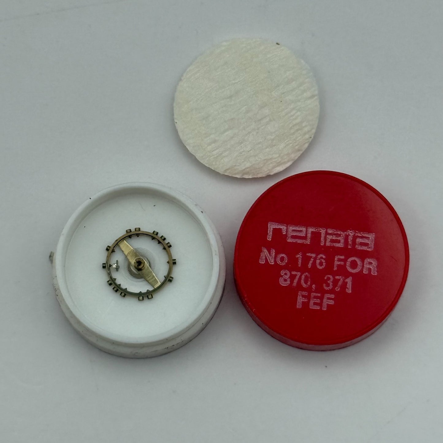 FEF 370 371 Balance Wheel Complete And Spring  176 Watch Movement Parts NOS