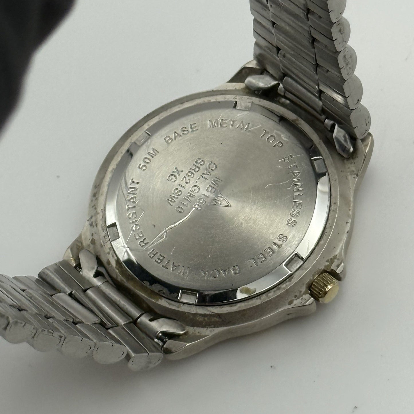 39mm Working Vintage Mens Accurist WR 50M Two Tone Date Dial Japan Quartz Watch