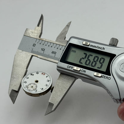 23.9mm Unidentified Swiss Sub Seconds Trench Watch Movement Manual Wind PARTS