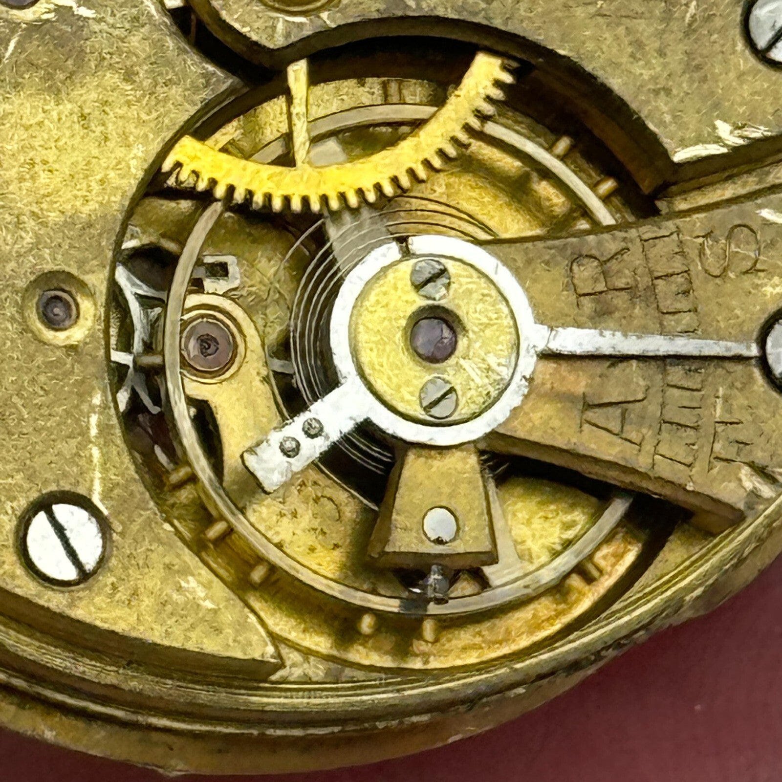 41.6mm Vintage Swiss Open Face Pocket Watch Movement PARTS REPAIR SPARES