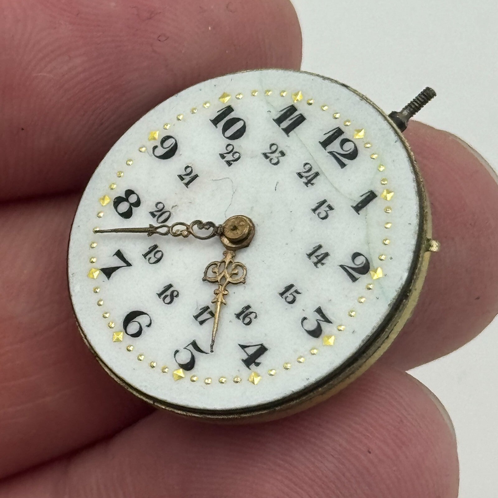 24.1mm Unidentified High Grade Manual Wind Watch Movement Vintage PARTS REPAIR