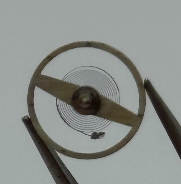 ST 69 Balance Wheel Complete And Spring 6¾-8''' 1155 M Watch Movement Parts