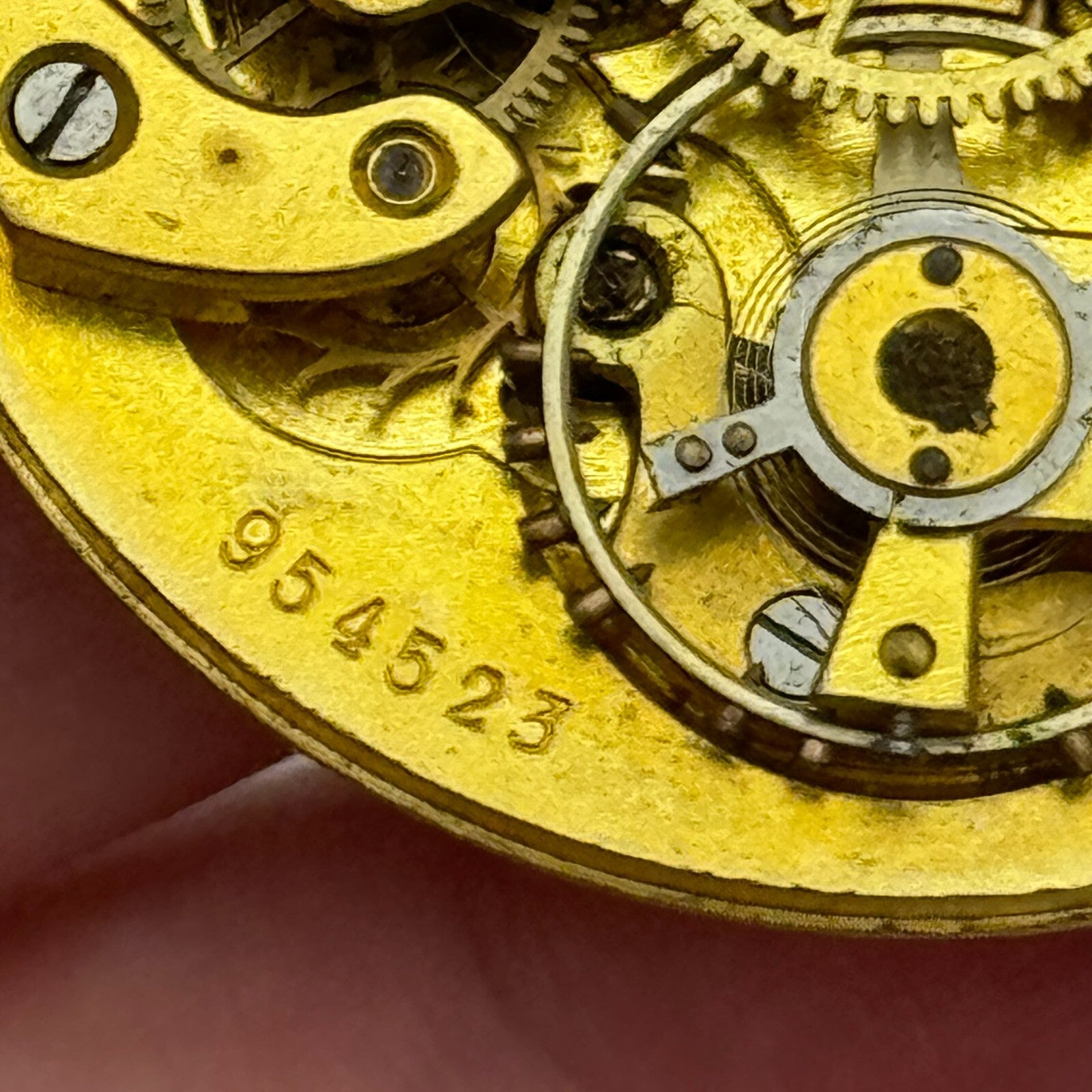 42.7mm Unidentified Swiss Sub Seconds Open Face Pocket Watch Movement PARTS