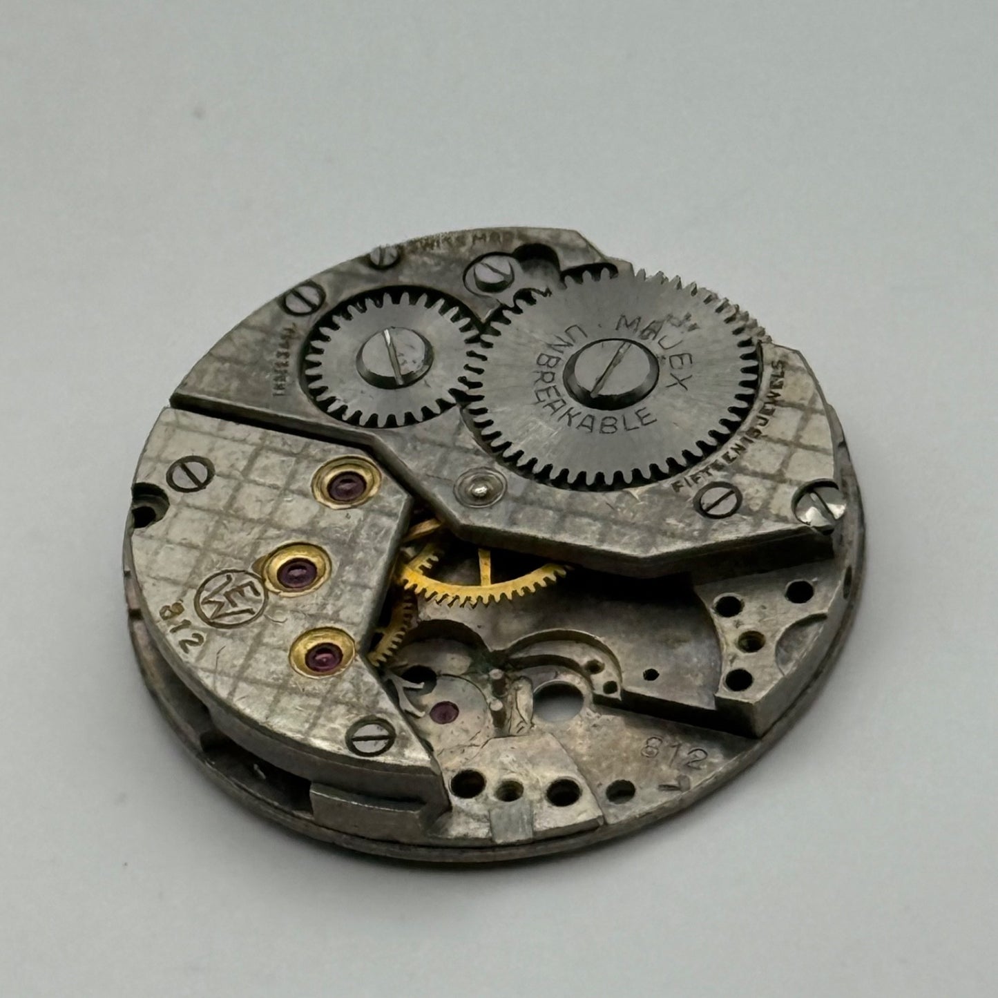 Majex EW 812 Watch Movement Manual Wind Vintage Incomplete Parts Repair 23.6mm