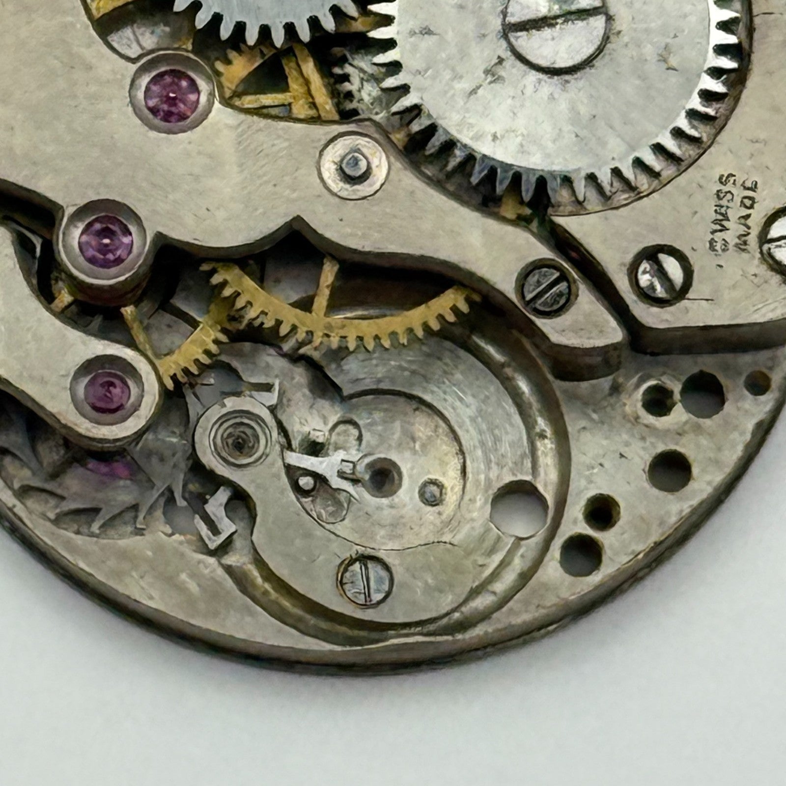 AS A Schild Watch Movement Manual Wind Vintage Swiss Parts Repair Spares 23.7mm